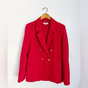 Nanette Lepore Red Double Breasted Blazer